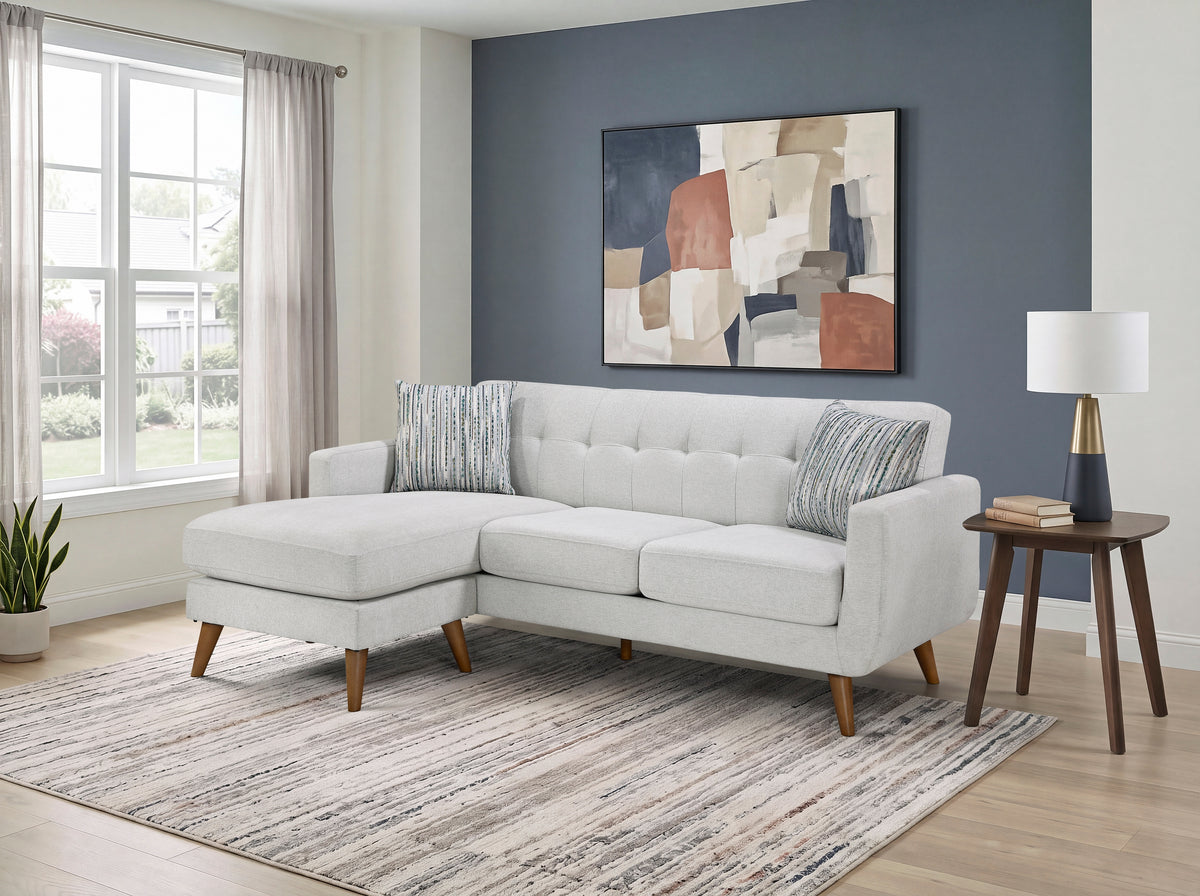 Seabrook Beige Reversible Sofa Chaise