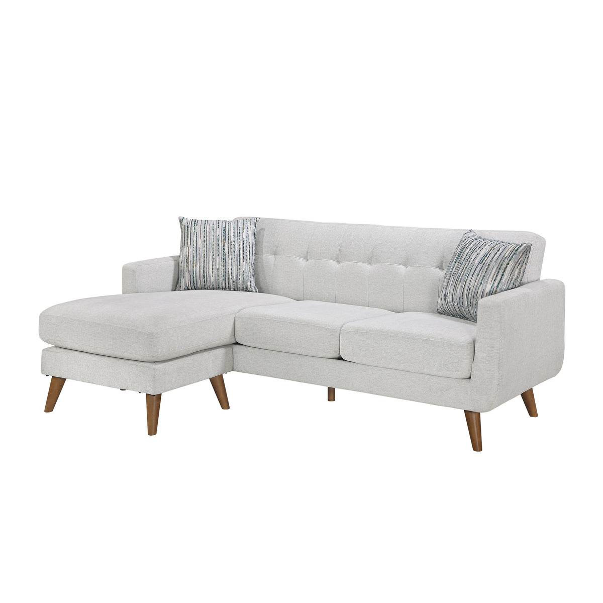 Seabrook Silver Reversible Sofa Chaise