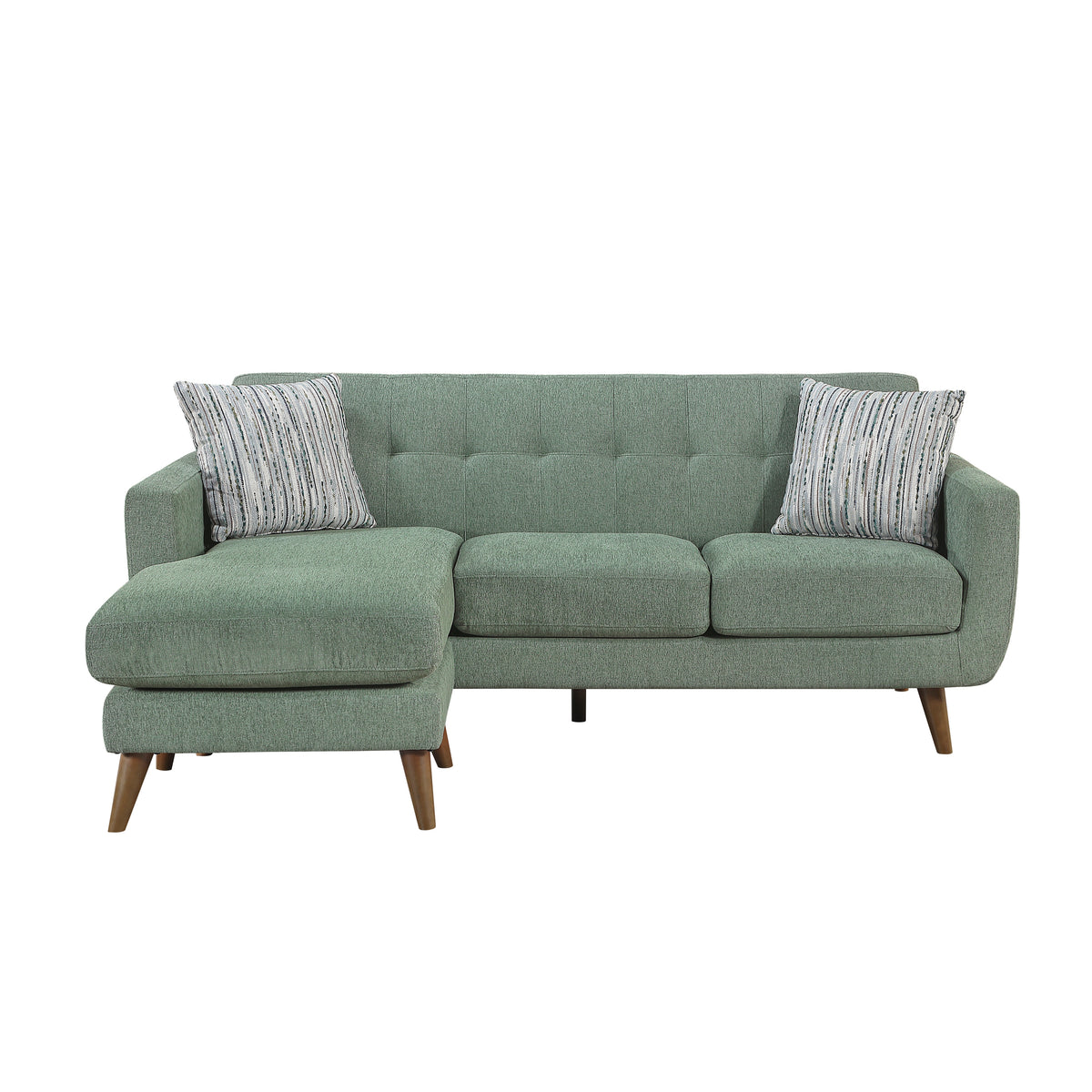 Seabrook Green Reversible Sofa Chaise