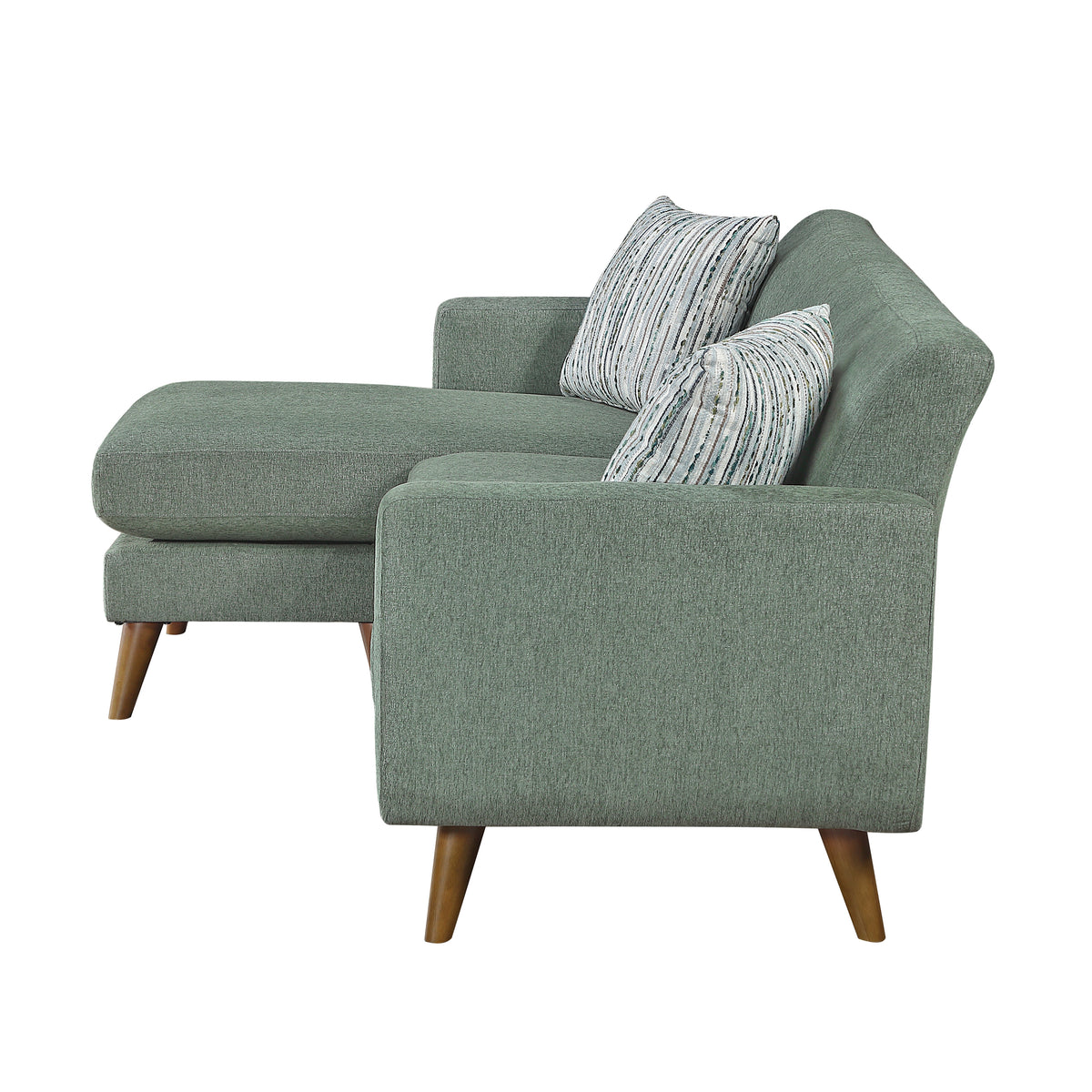 Seabrook Green Reversible Sofa Chaise