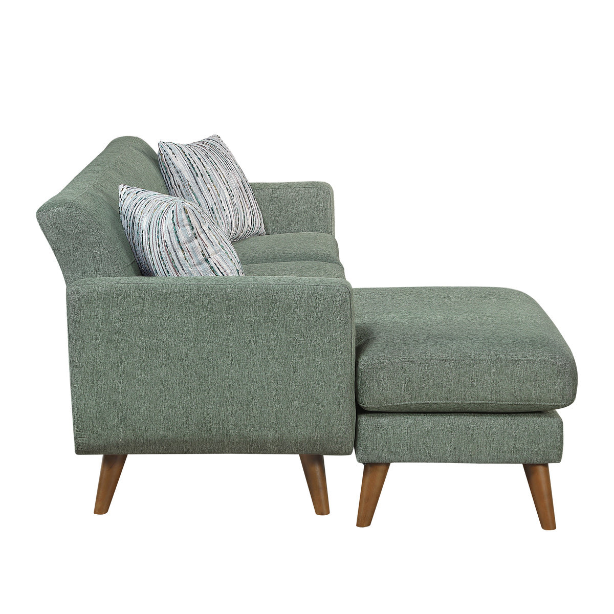 Seabrook Green Reversible Sofa Chaise