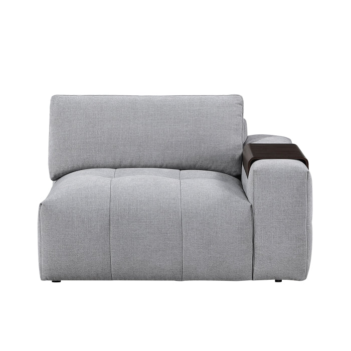 Tidal Gray Right Side Chair With One Arm
