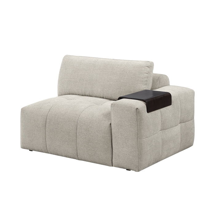 Tidal Beige Right Side Chair With One Arm