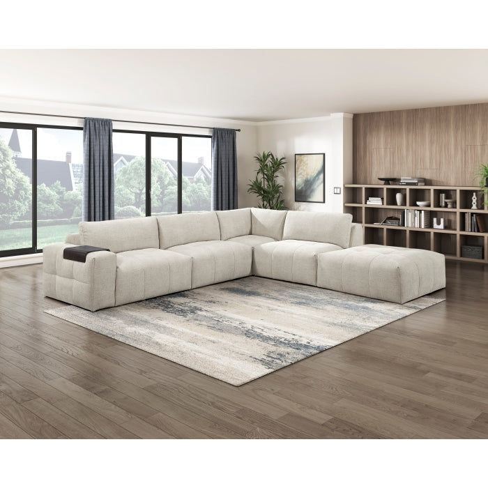 Tidal Beige Right Side Chair With One Arm