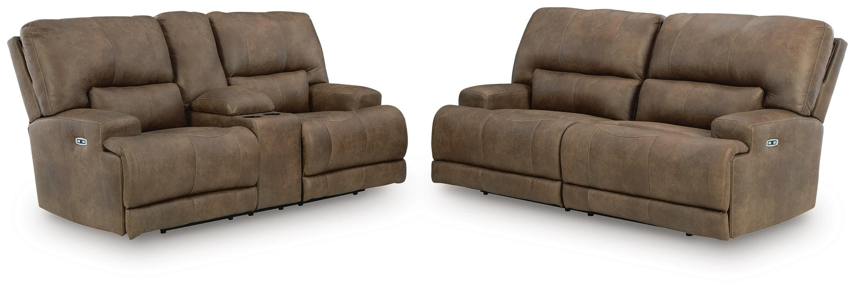 Beckley Place Earth Power Reclining Sofa and Loveseat (Online Special Price)