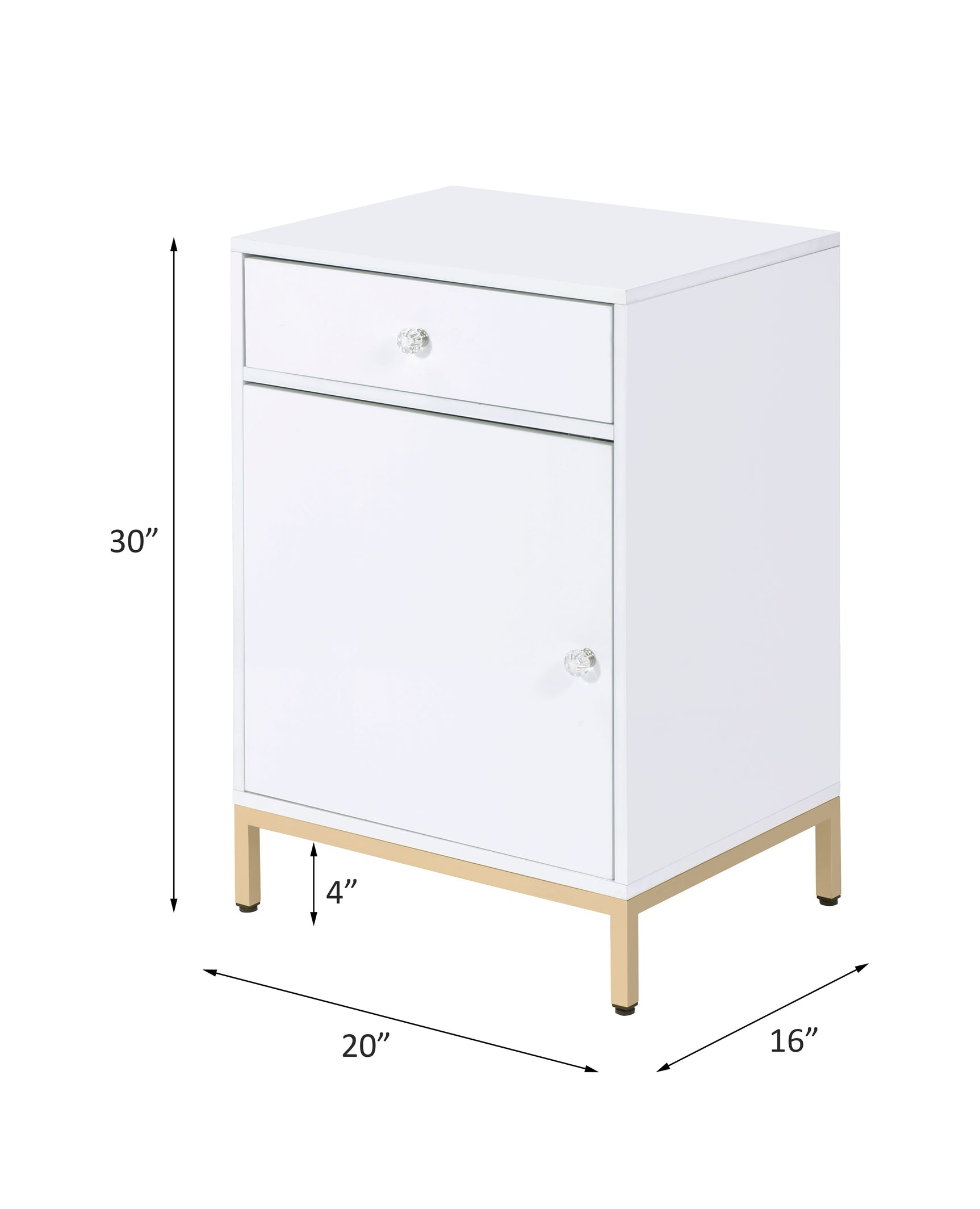 Ottey White/Gold Cabinet