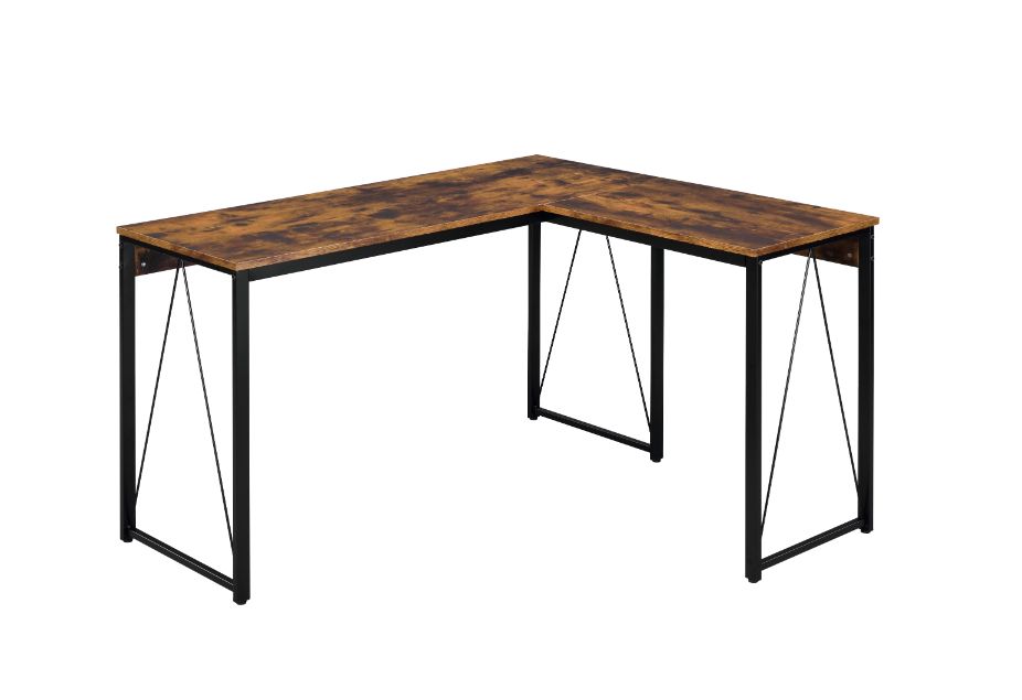Zetri Weathered Oak/Black Writing Desk
