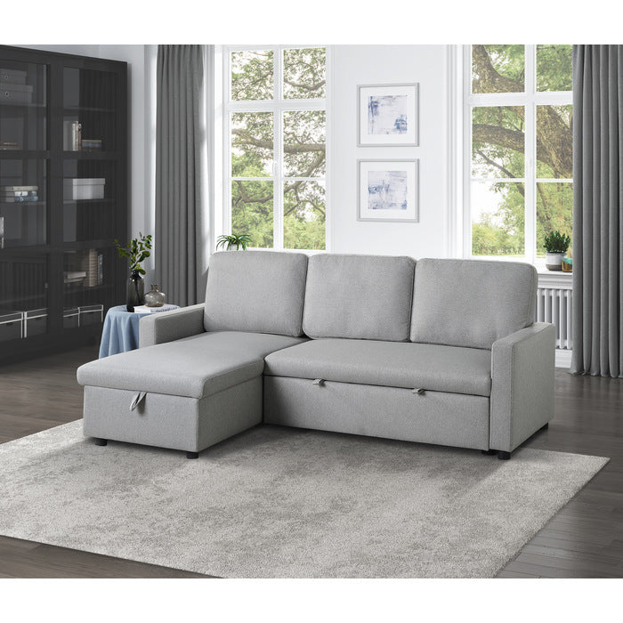 Brandolyn Gray 2-Piece Reversible Sectional Pull-Out Bed