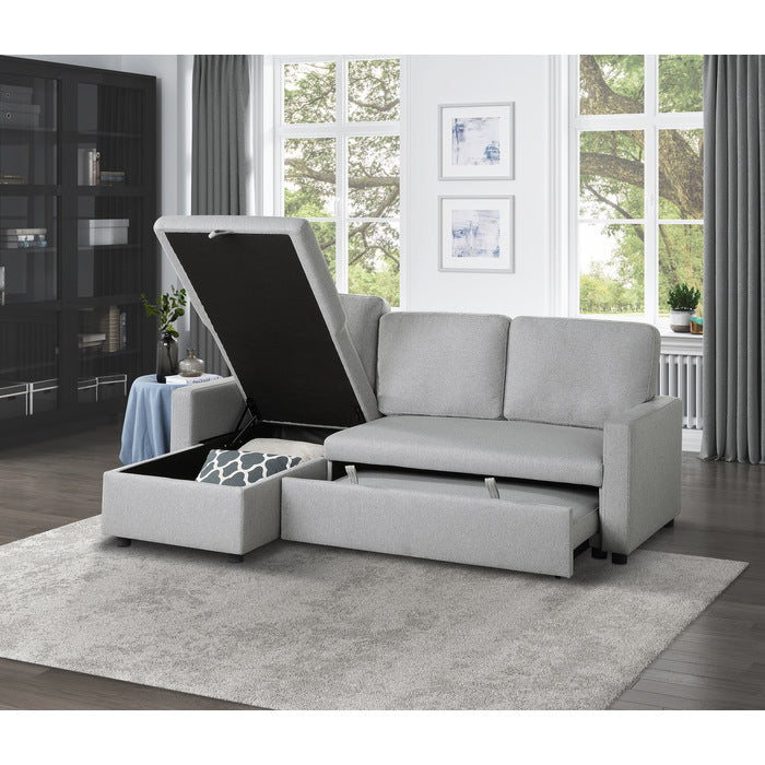 Brandolyn Gray 2-Piece Reversible Sectional Pull-Out Bed