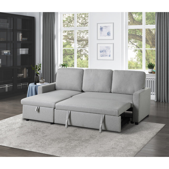 Brandolyn Gray 2-Piece Reversible Sectional Pull-Out Bed