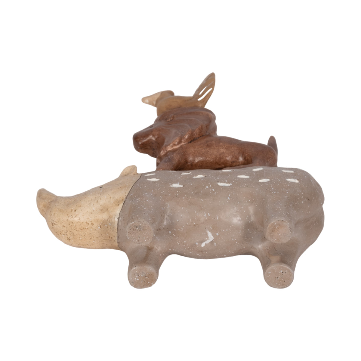 Crosbymill Tan/Ivory/Brown Animal Pyramid Decor
