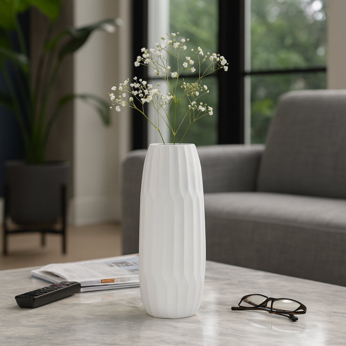 Dougherty White Ceramic Vase