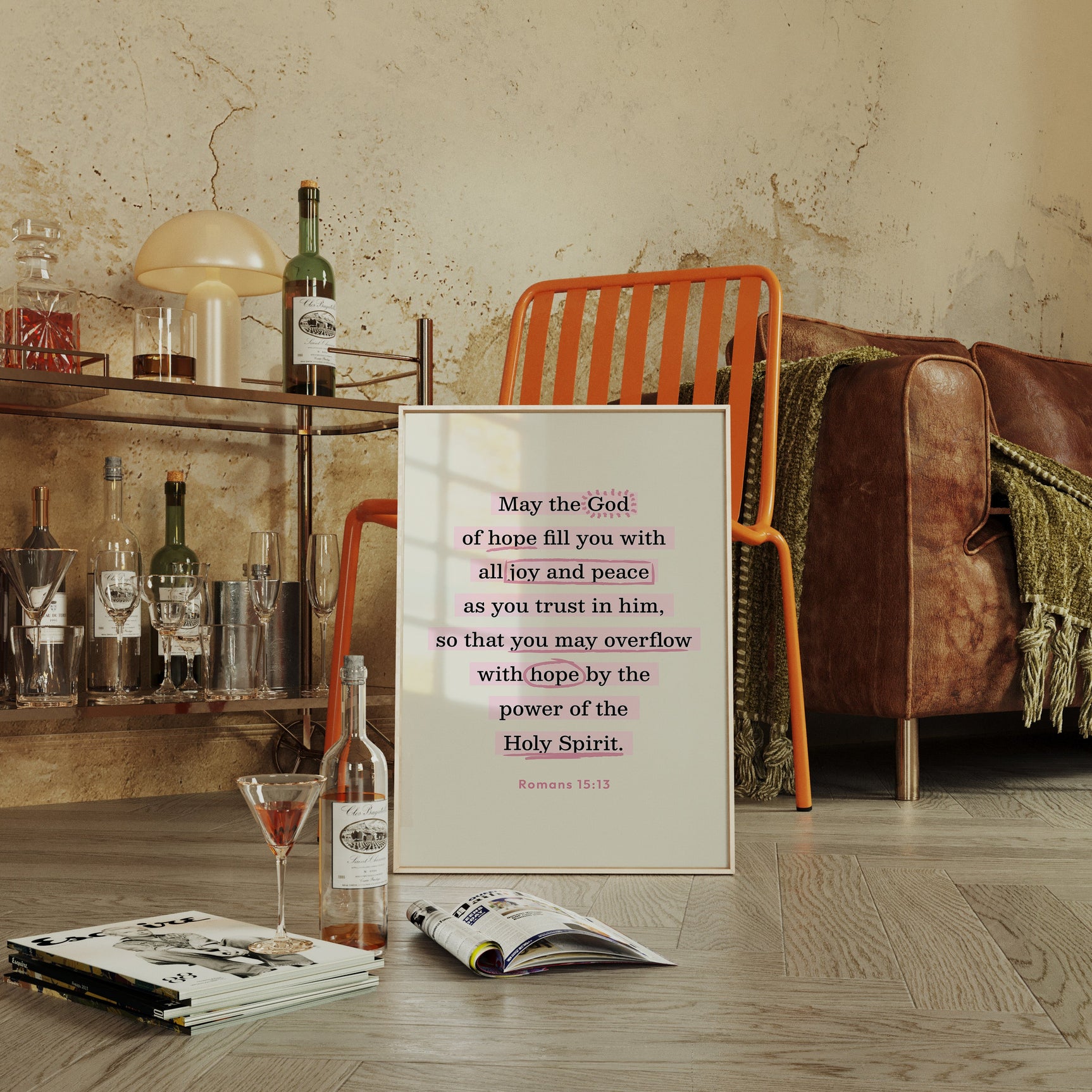 Romans 15 Hope and Peace Scripture Print
