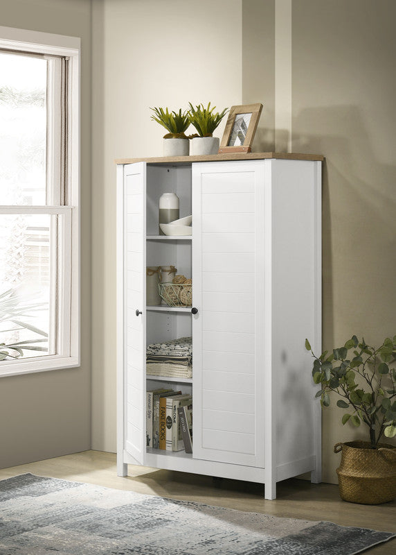 Claire White 35"W Storage Cabinet