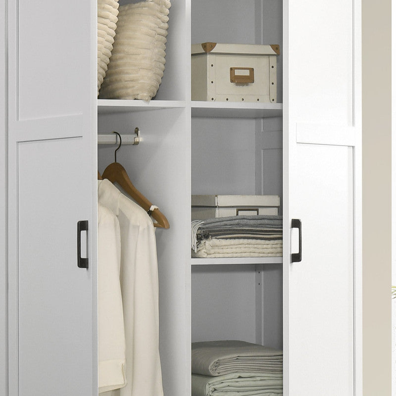 Aubree White 40"W Wardrobe Armoire