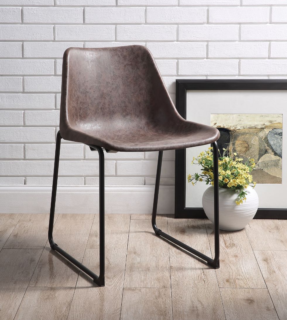 Valgus Vintage Mocha/Black Side Chair (Set of 2)