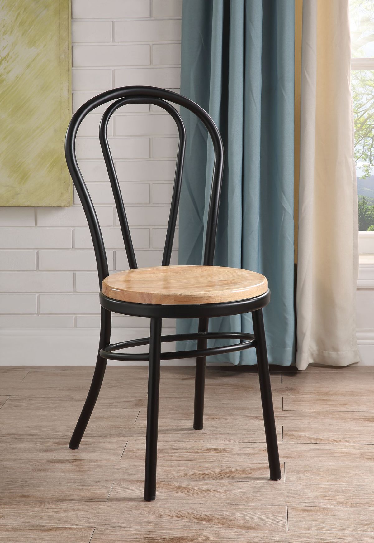 Jakia Natural/Black Side Chair (Set of 2)