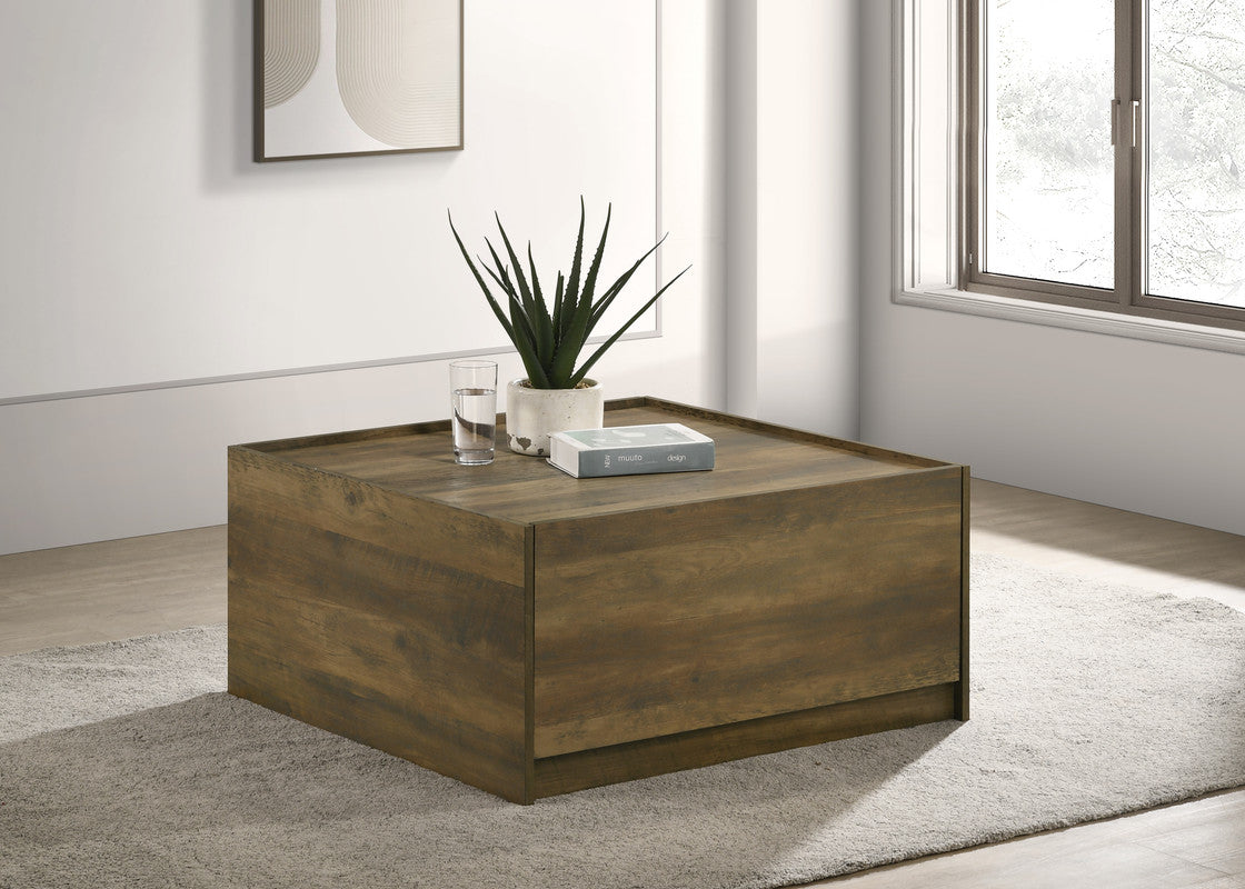 Travon Oak 31.5"W Square Coffee Table