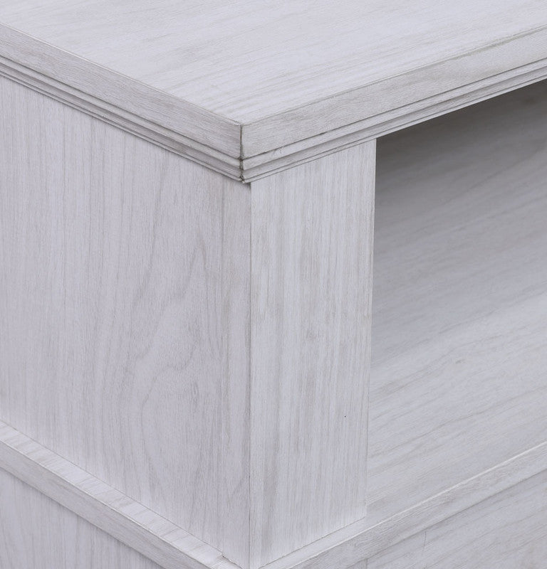 Terra White Walnut 70"W Fireplace TV Stand