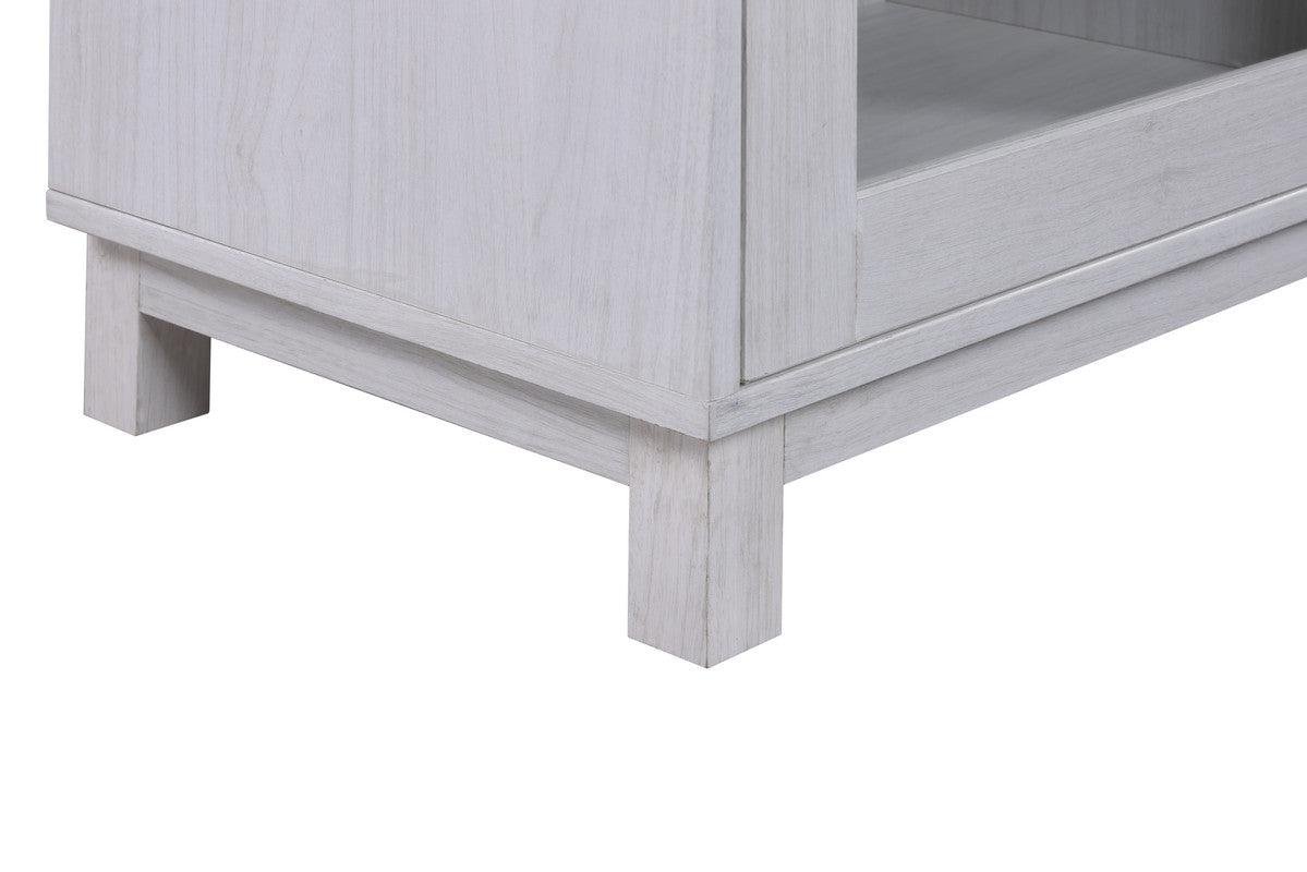 Summit White Walnut 70"W Fireplace TV Stand