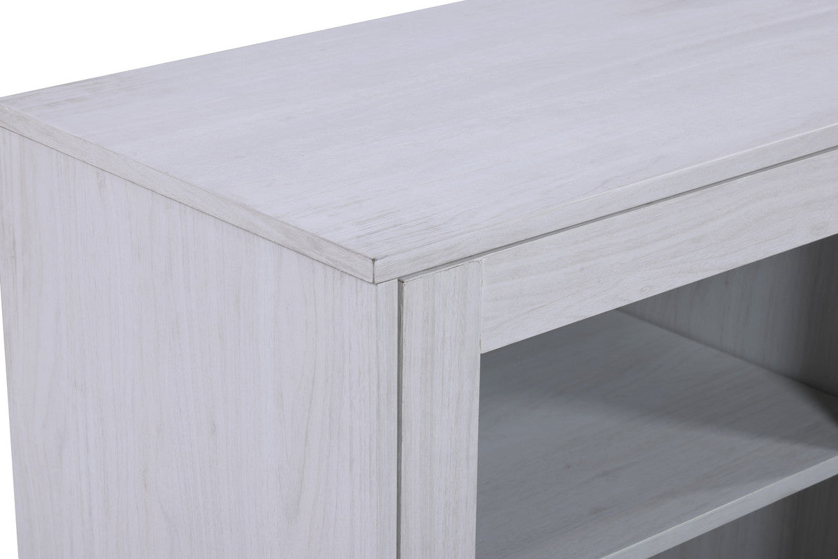 Summit White Walnut 70"W Fireplace TV Stand