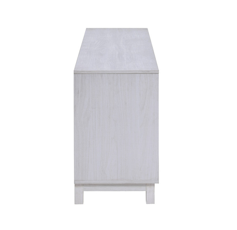 Summit White Walnut 70"W Fireplace TV Stand
