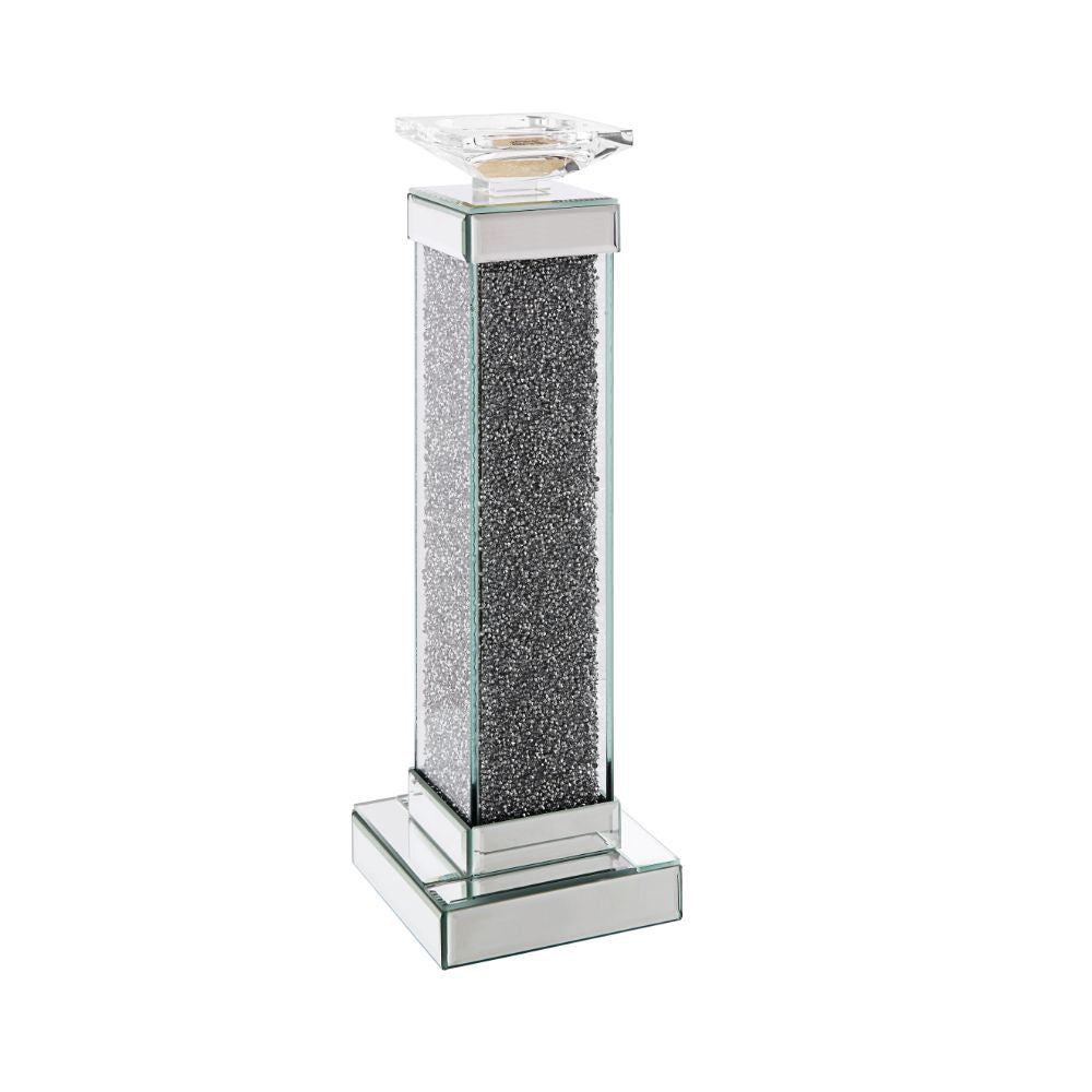 Rekha Beveled Mirrored/Faux Diamonds Candle Holder (Set of 2)