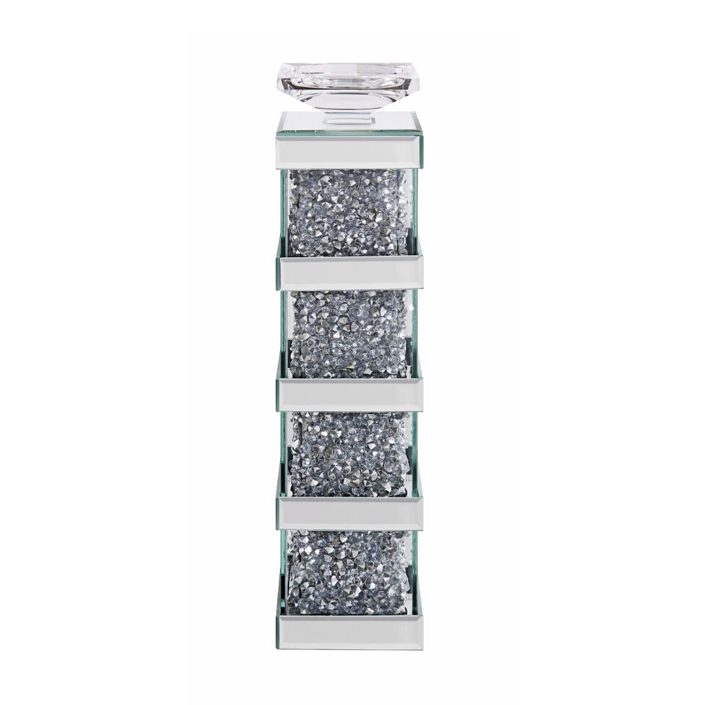 Noralie Mirrored/Faux Diamonds Candle Holder (Set of 2)