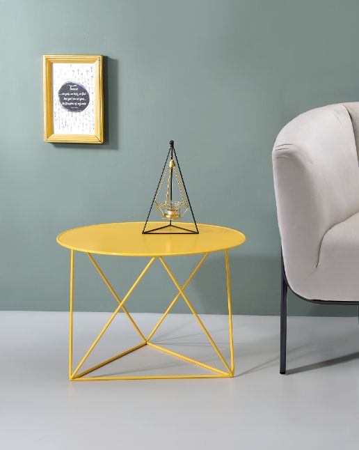 Epidia Yellow Accent Table