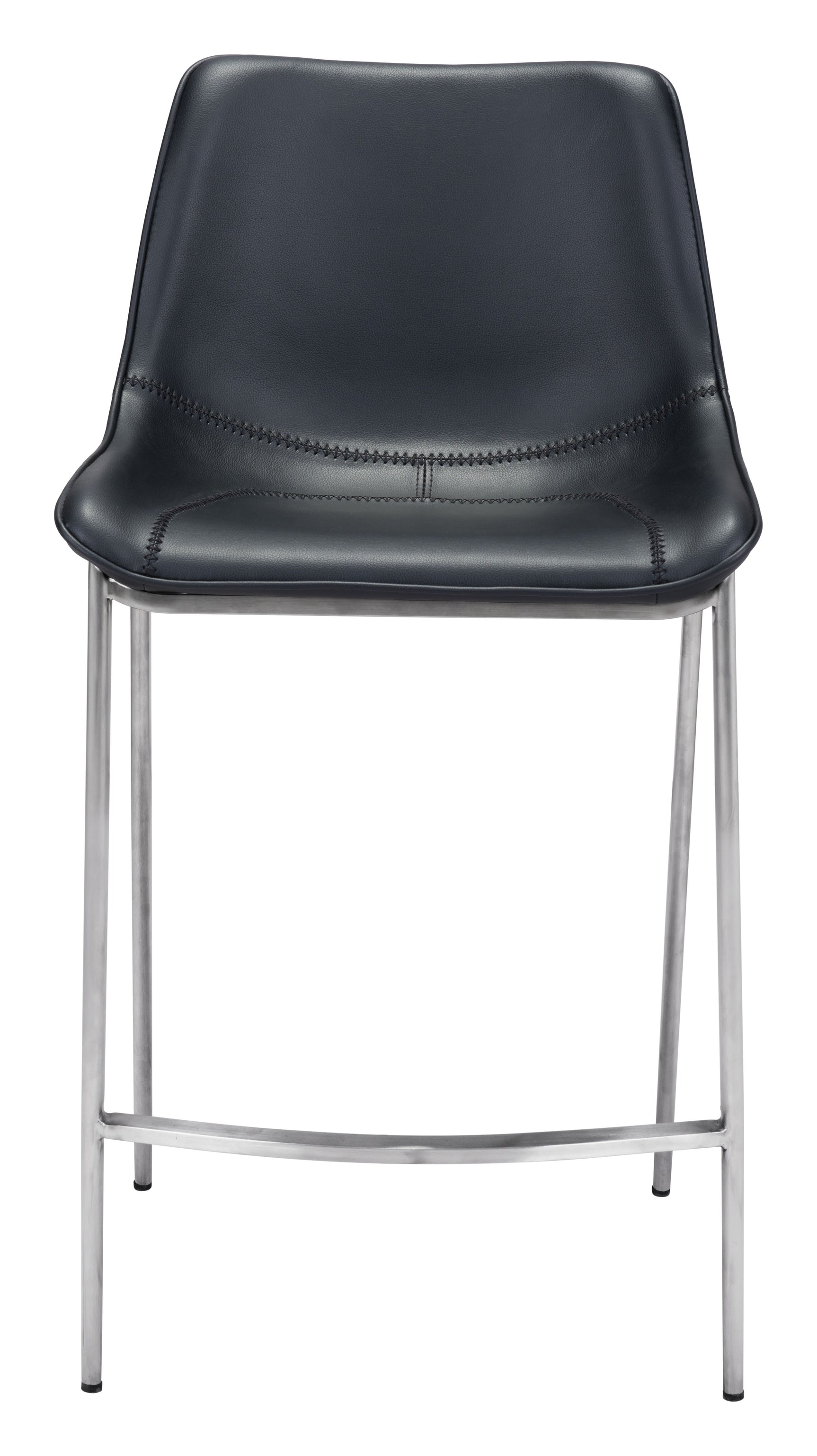 Magnus Black & Silver Counter Stool (Set of 2)