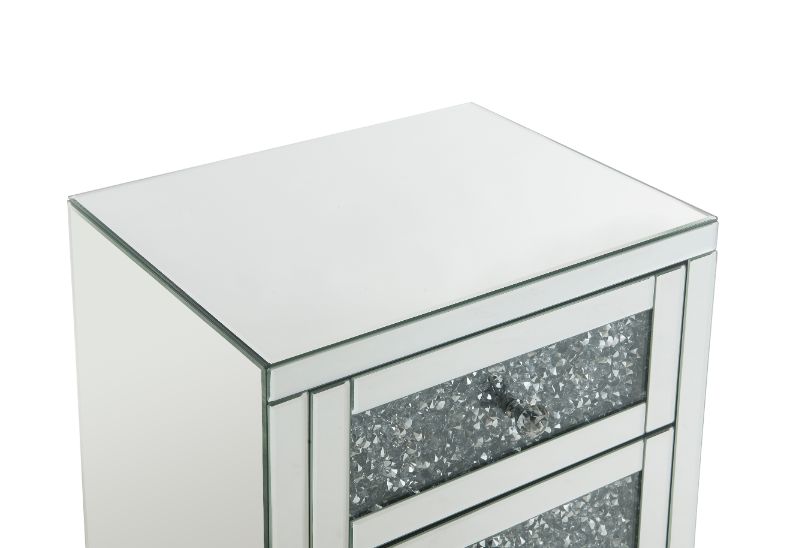 Noralie Mirrored/Faux Diamonds Accent Table
