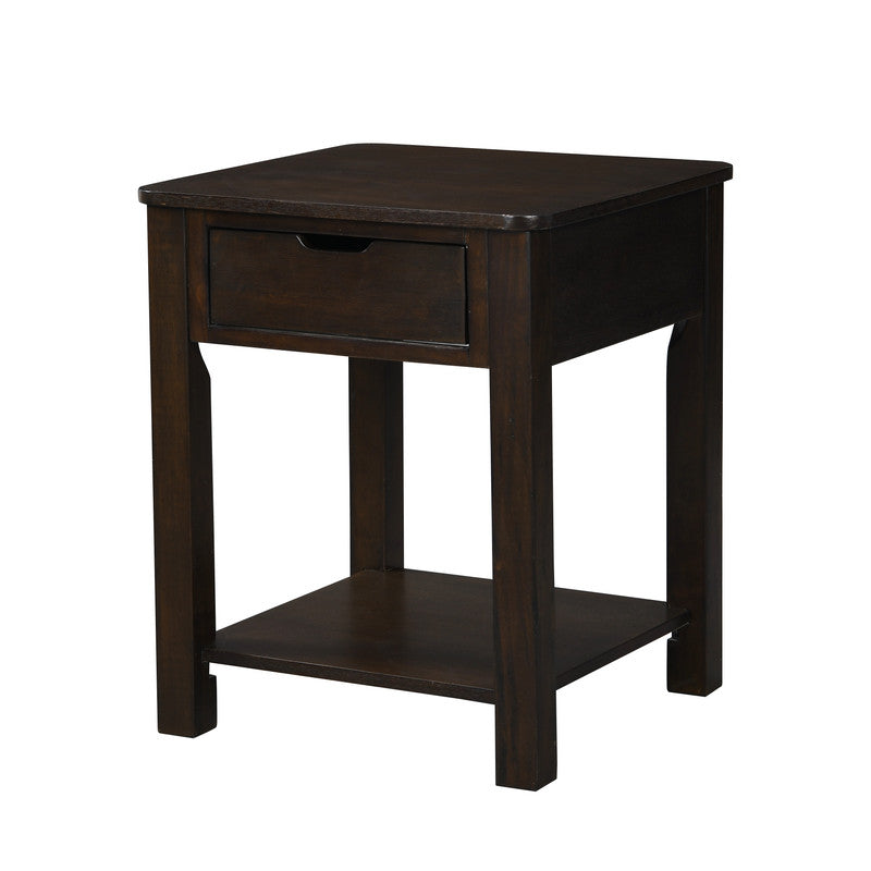 Flora Dark Brown 20"W End Table