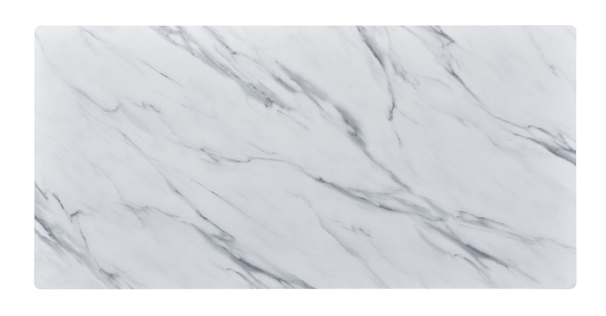 Landon White Marble 47"W Coffee Table
