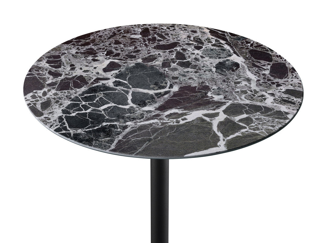 Orbit Black Marble 15.5"W Height Adjustable End Table