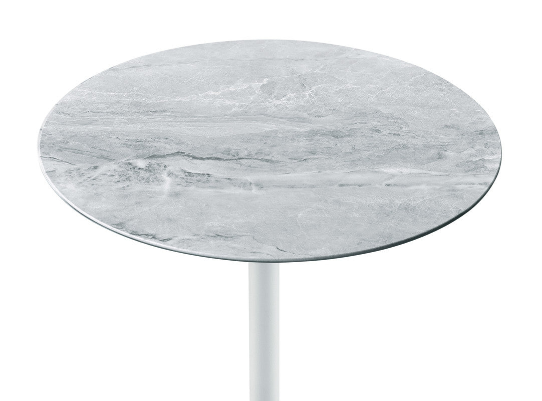 Orbit Gray Marble 15.5"W Height Adjustable End Table