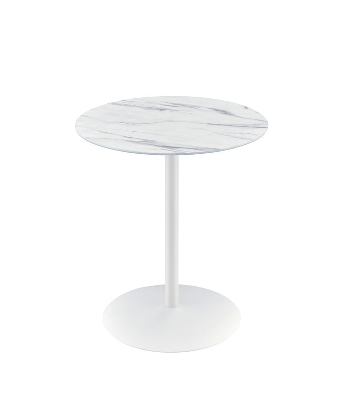 Circa White Marble 17.5"W End Table