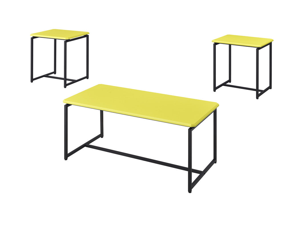 GT Yellow 39.5"W 3-Piece Coffee & End Table Set