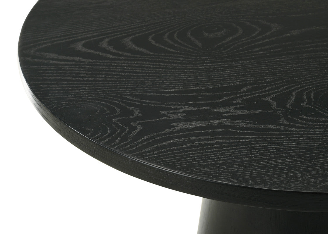 Jasper Ebony Black 2-Piece Round Coffee & End Table Set