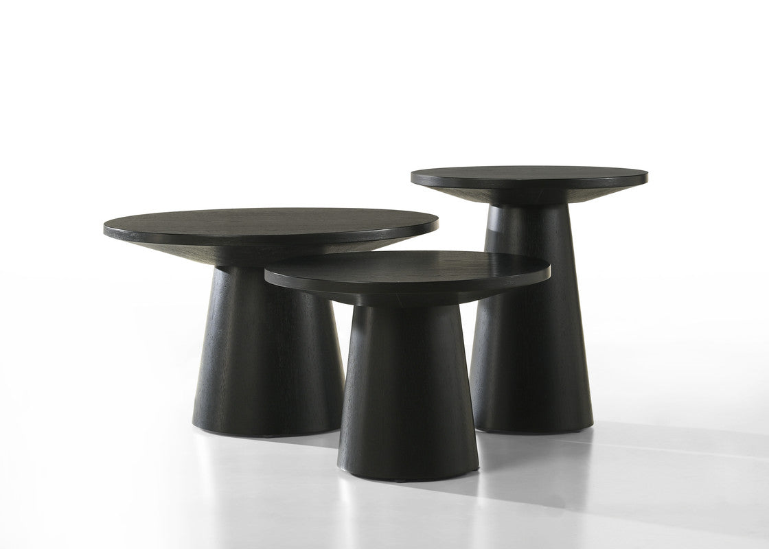 Jasper Ebony Black 3-Piece Coffee, End & Console Table Set