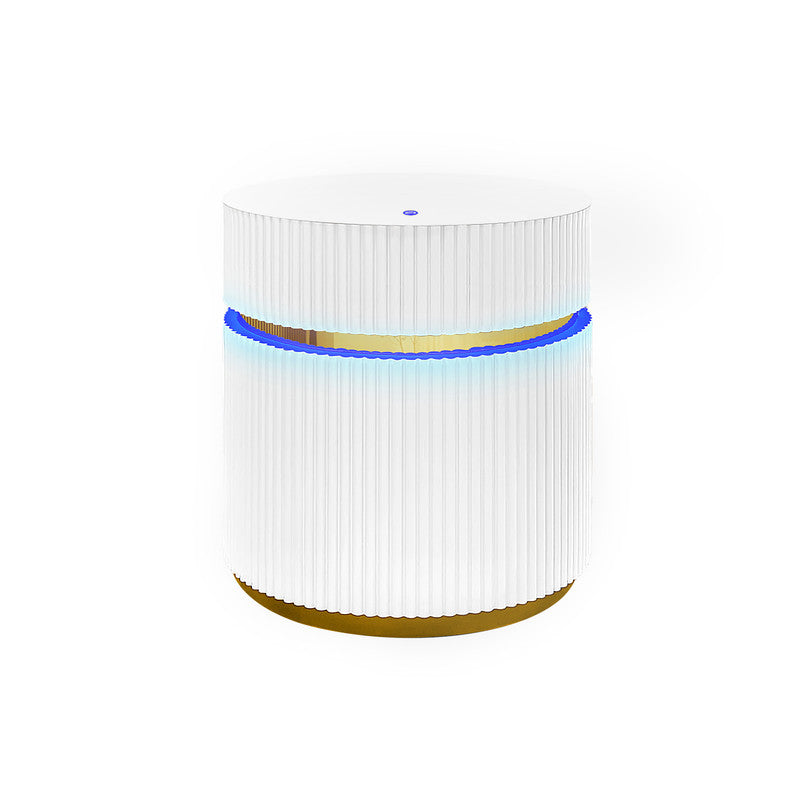 Tavita White 19.5" Round Side Table