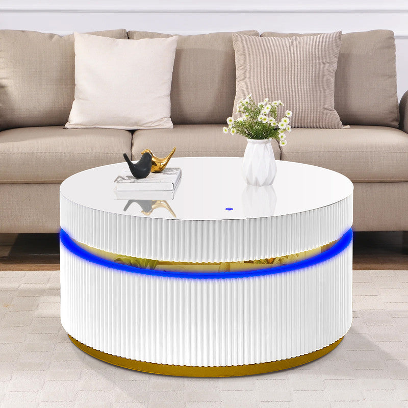 Tavita White 39" Round Coffee Table