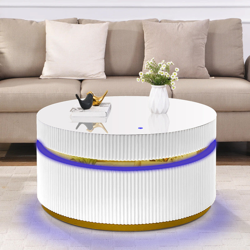 Tavita White 39" Round Coffee Table