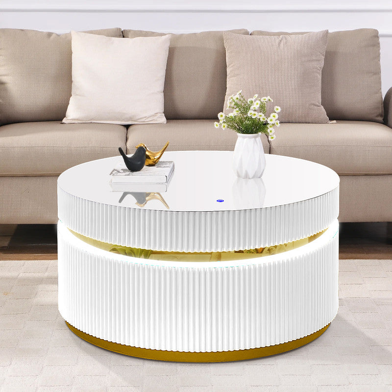 Tavita White 39" Round Coffee Table