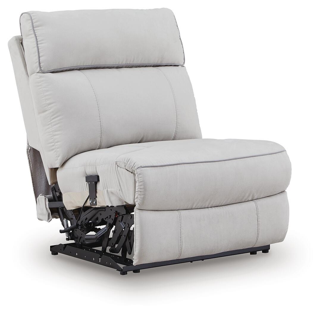 Grafton Pike Pearl/Ash 7-Piece Reclining Sectional with Storage Consoles