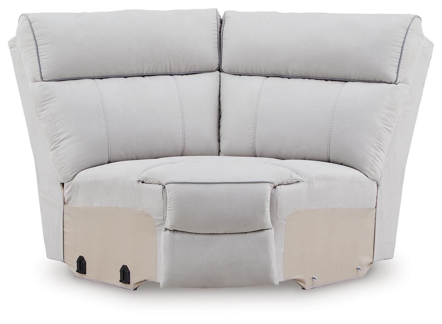 Grafton Pike Pearl/Ash 7-Piece Reclining Sectional with Storage Consoles