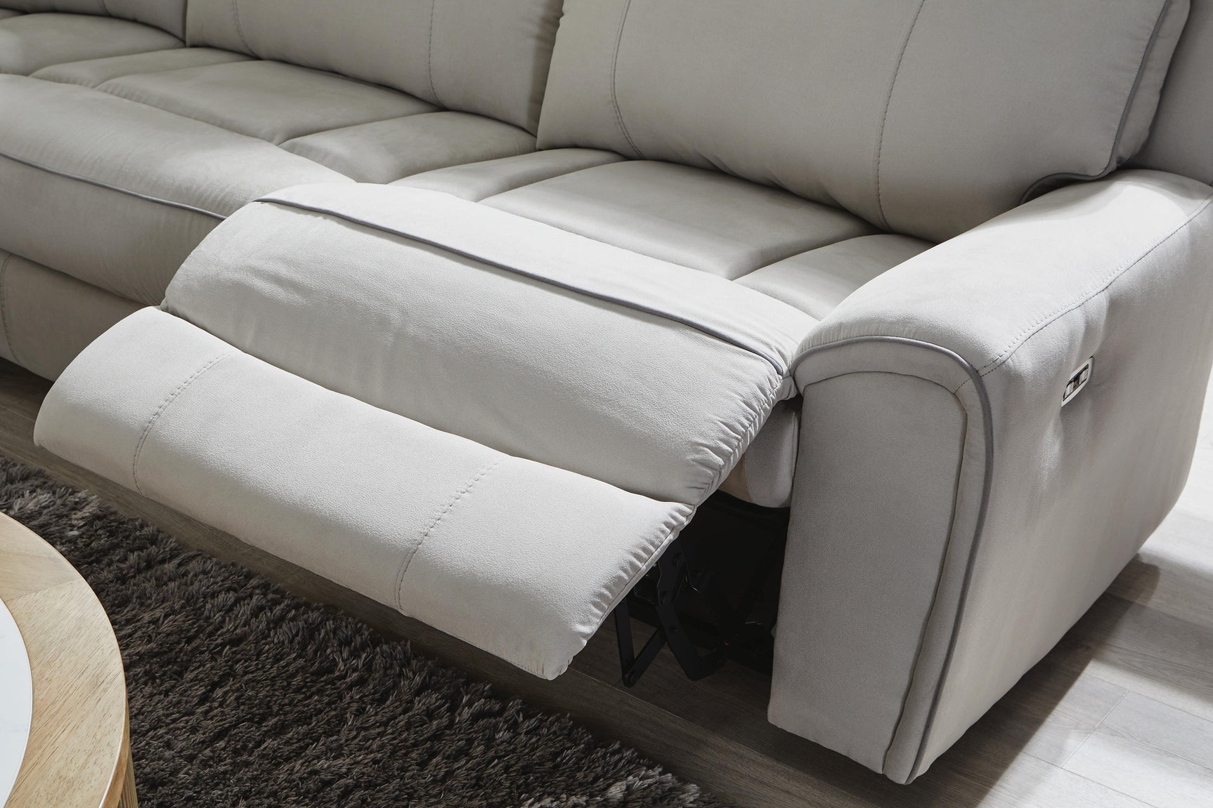 Grafton Pike Pearl/Ash 6-Piece Power Reclining Sectional