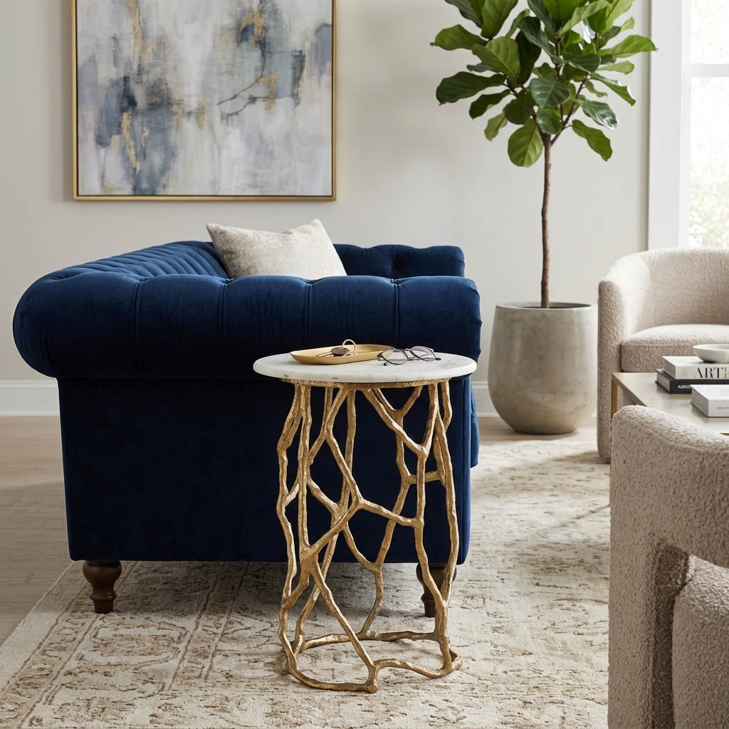 Hardenside White/Gold Table