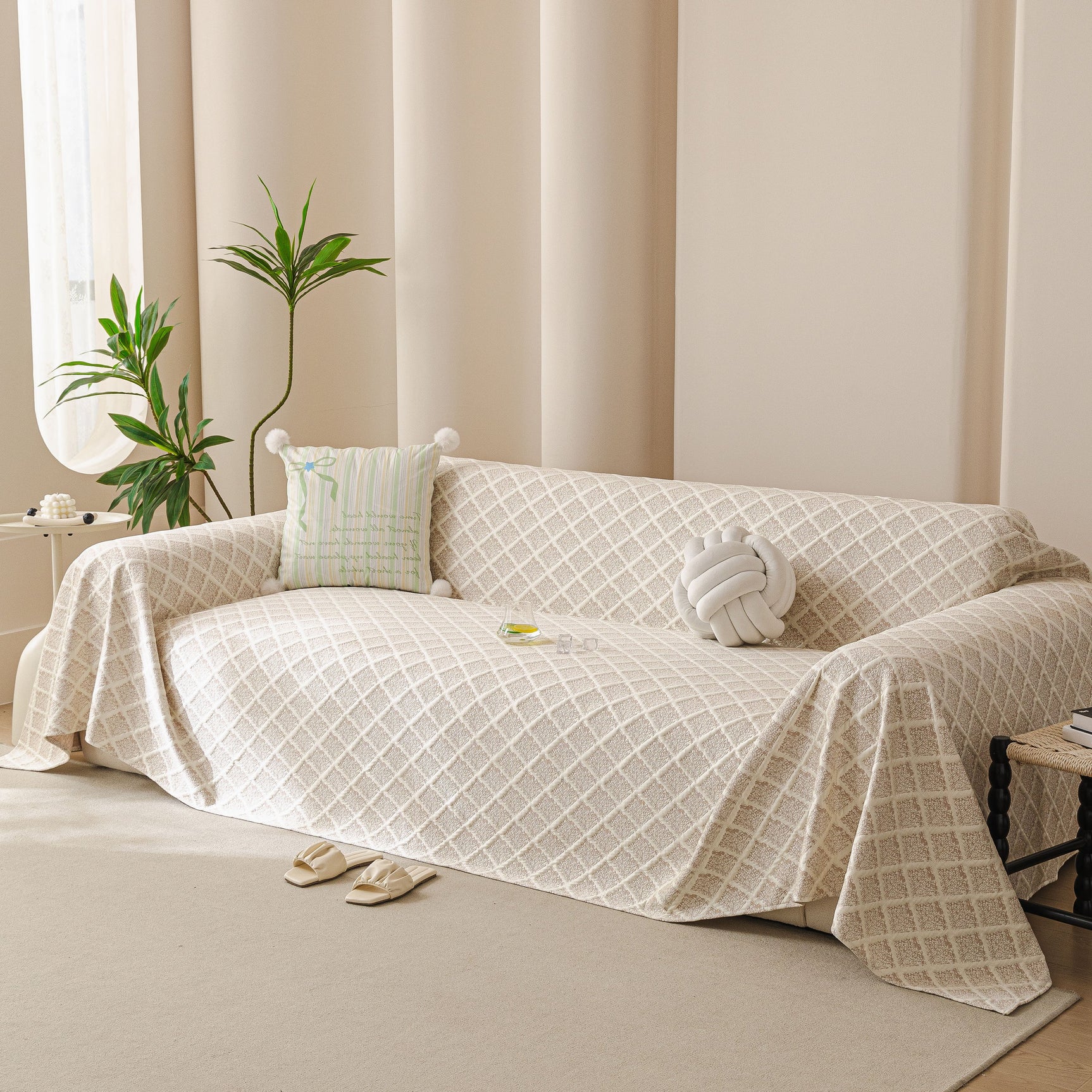 Cooling Couch Cover Throw, Washable Breathable Summer Bed Cover Sofa Protector Covers