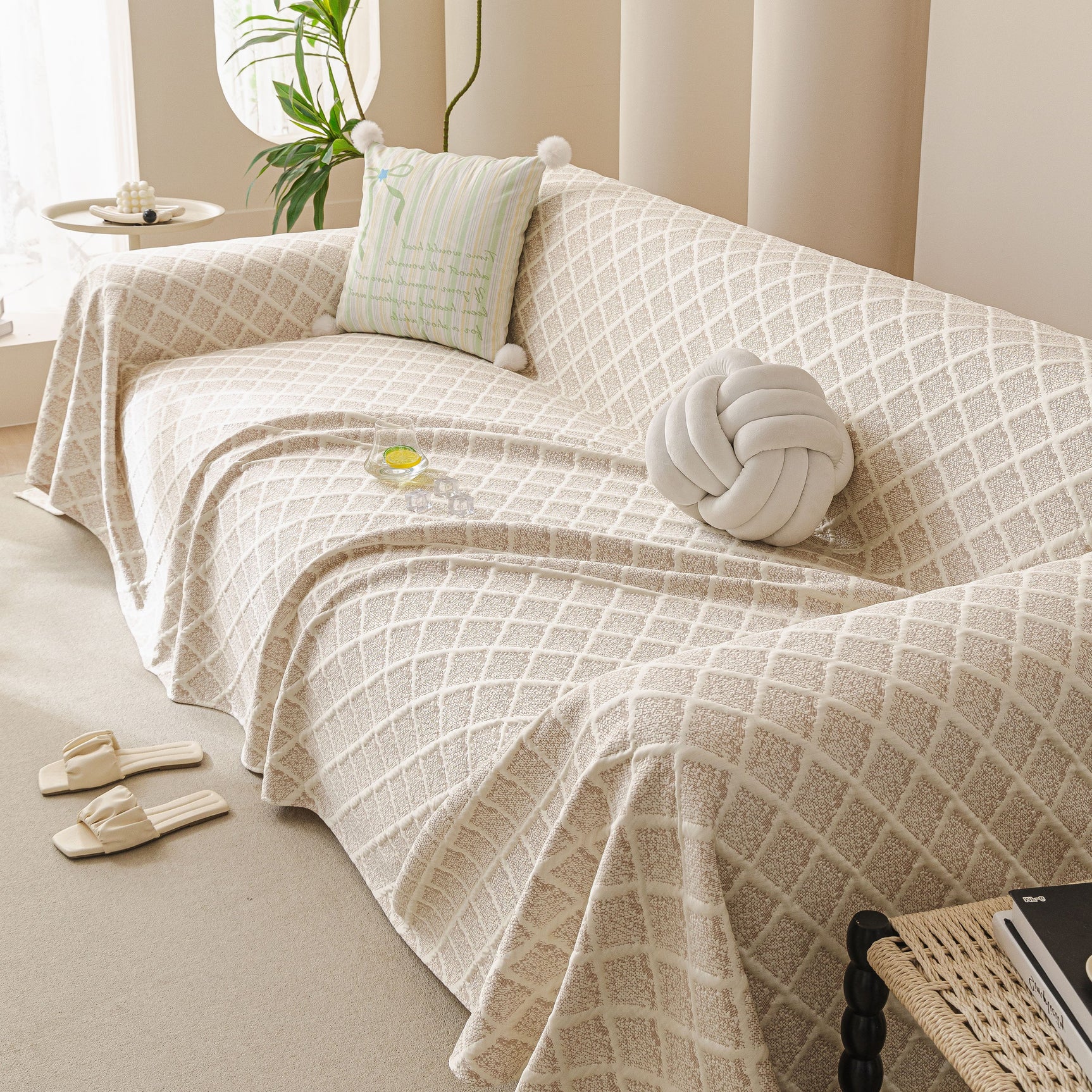 Cooling Couch Cover Throw, Washable Breathable Summer Bed Cover Sofa Protector Covers
