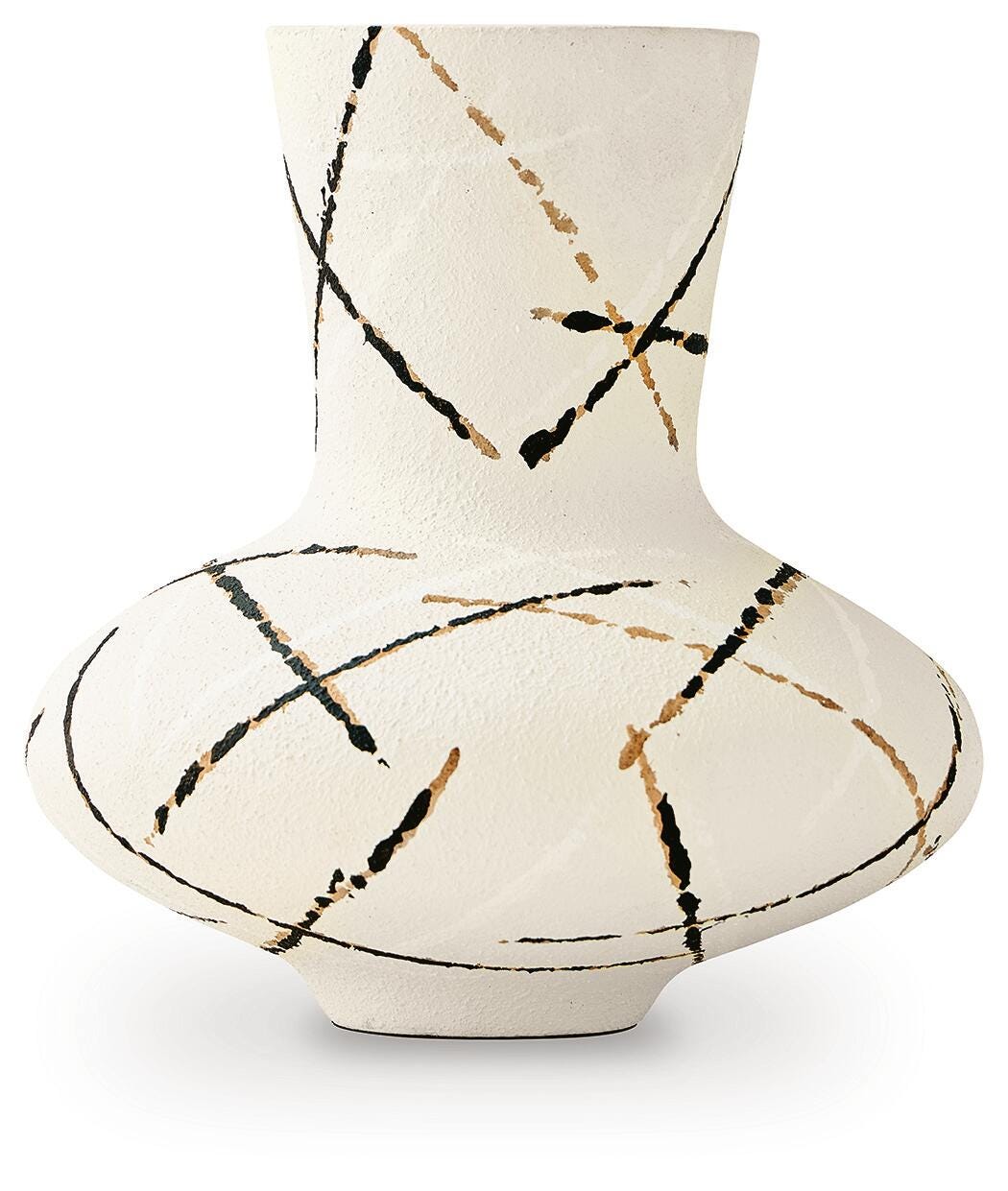 Brockford Cream/Black/Brown Vase (Online Special Price)